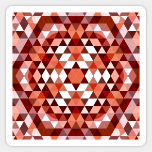 Vibrant Brown Triangles Mosaic Mandala Sticker